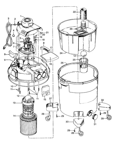 Mainhousing, motor assembly