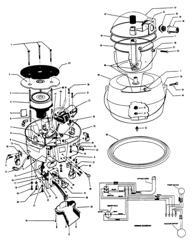 Motor assembly, hose, mainassembly