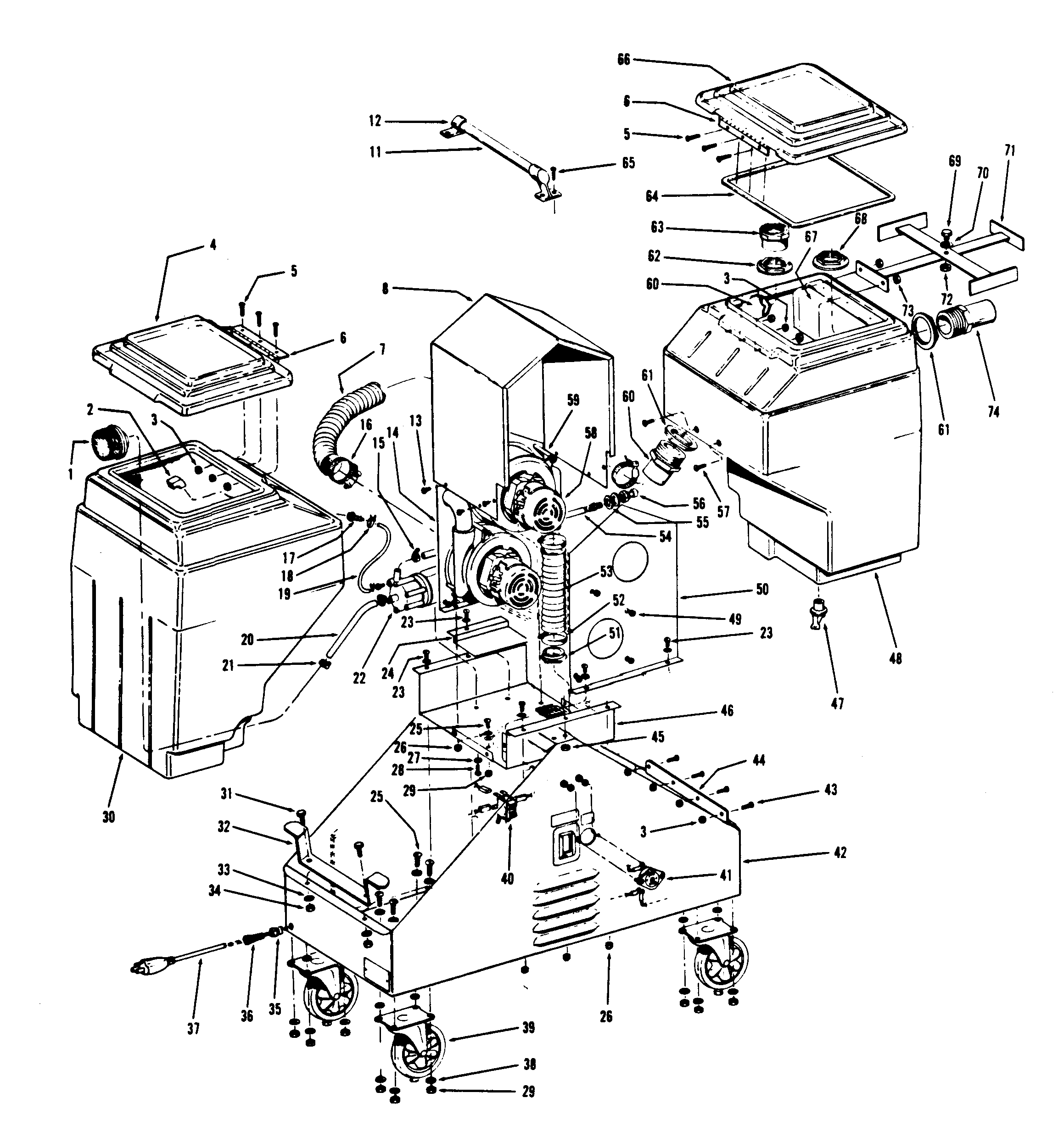 Motor assembly, mainassembly