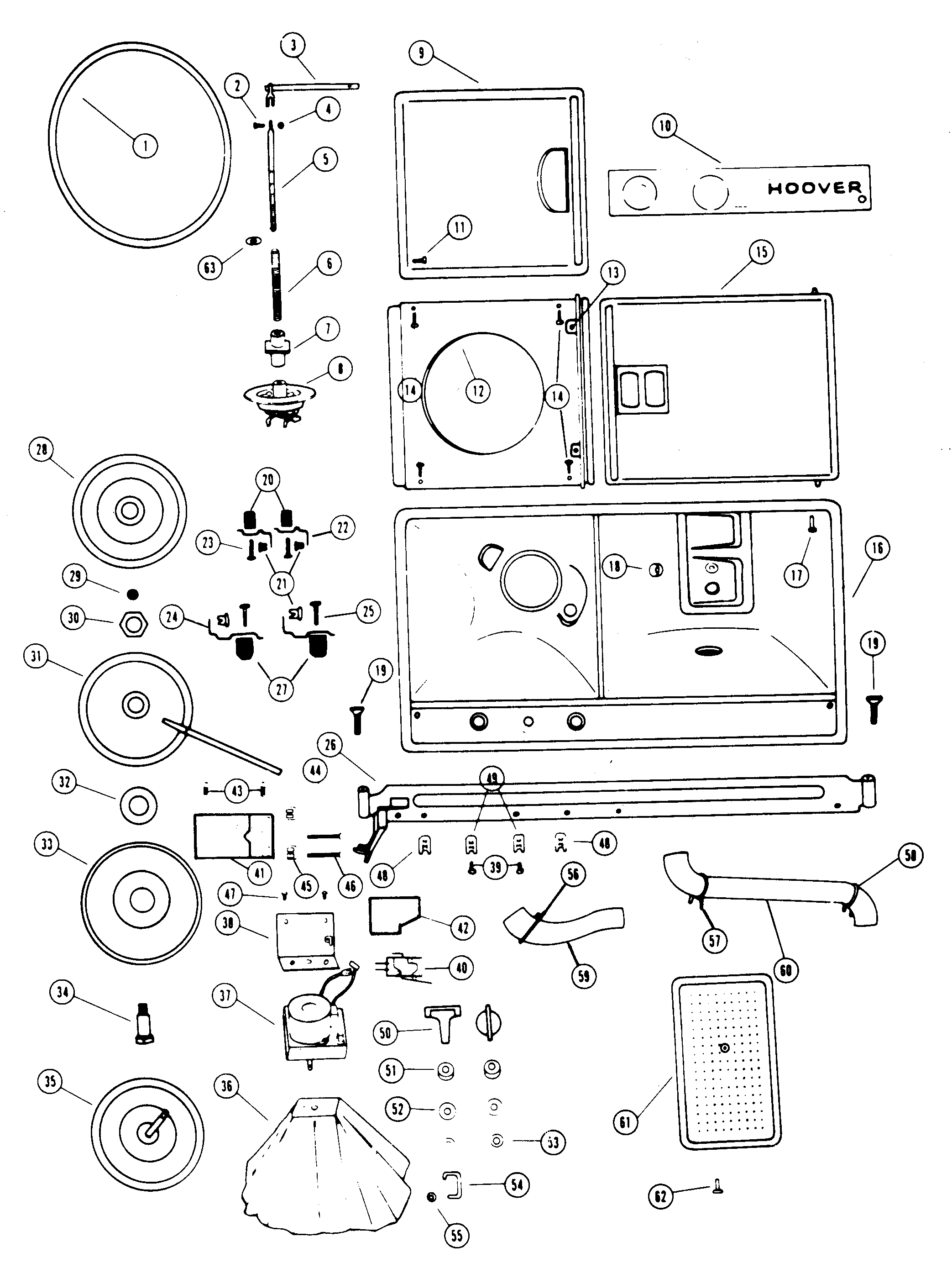 Pump, microswitch, bearings