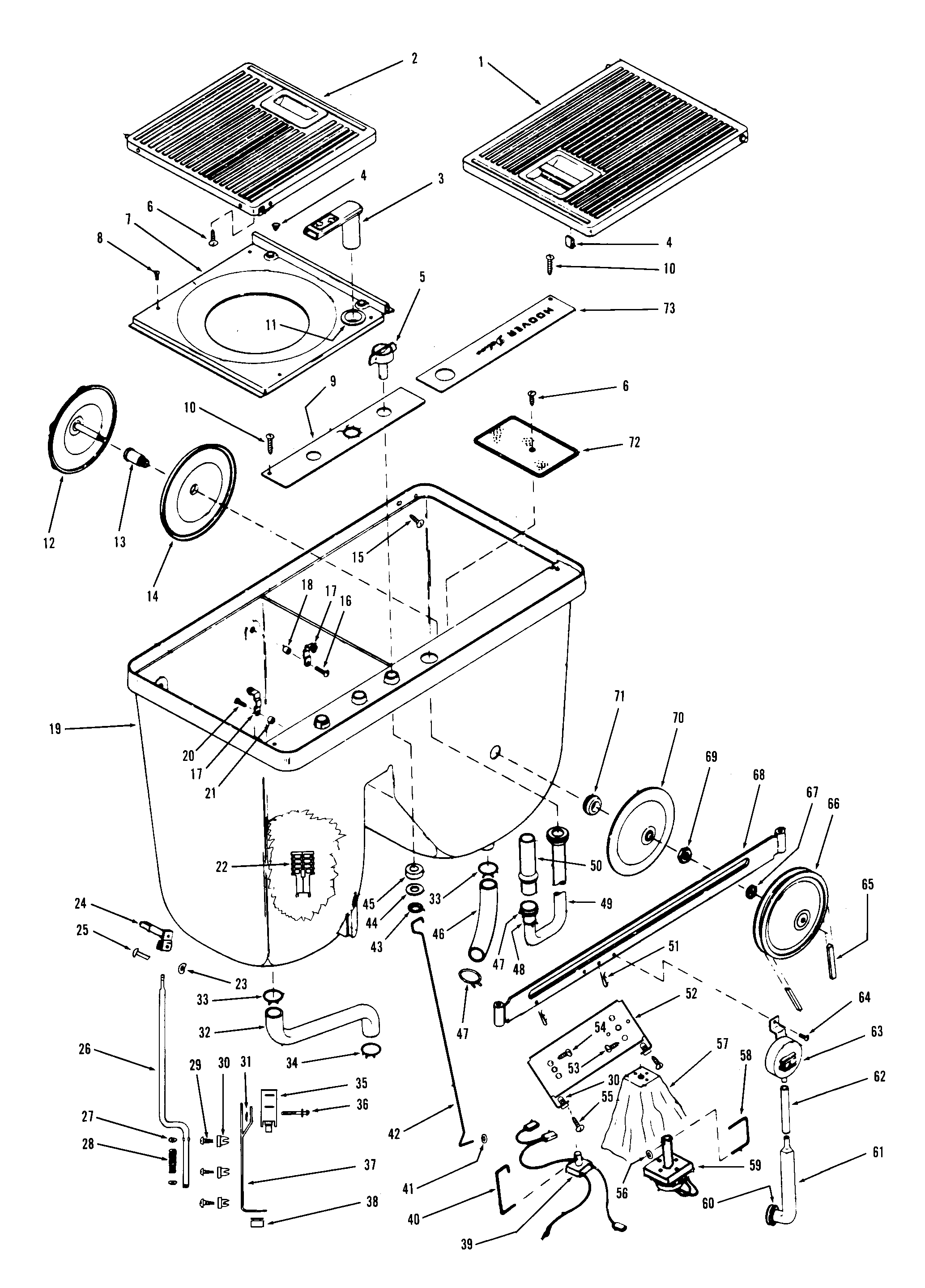 PUMP, PULSATORBELT, HOSES, MICROSWITCH