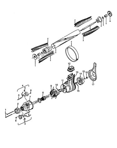Agitator, motor assembly