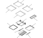 Maytag MBF2258HEW refrigerator shelves diagram