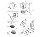 Maytag MBF2258HEQ interior cabinet & freezer shelves diagram