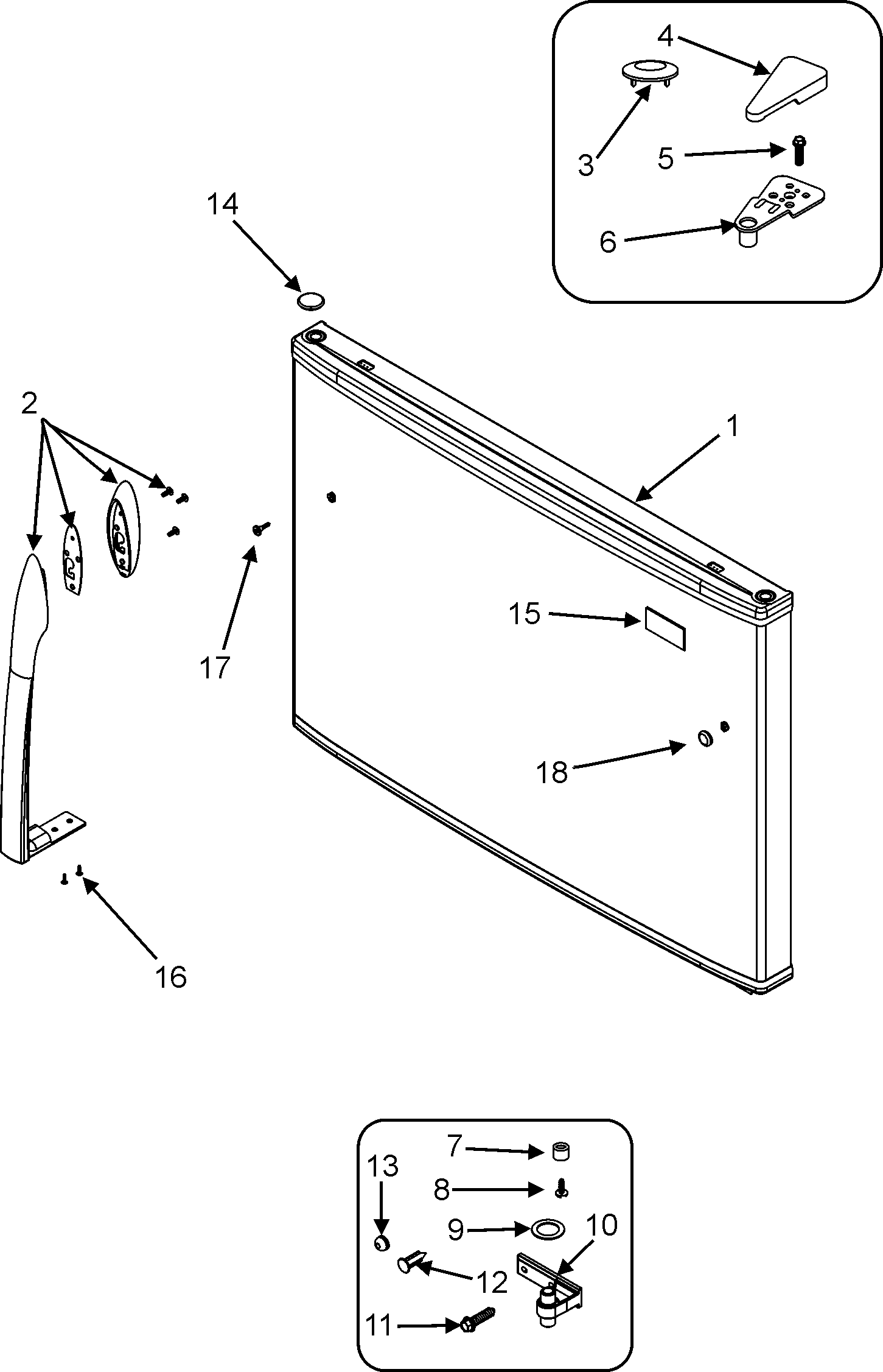 Freezer outer door