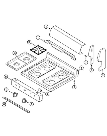 Control panel/top assembly