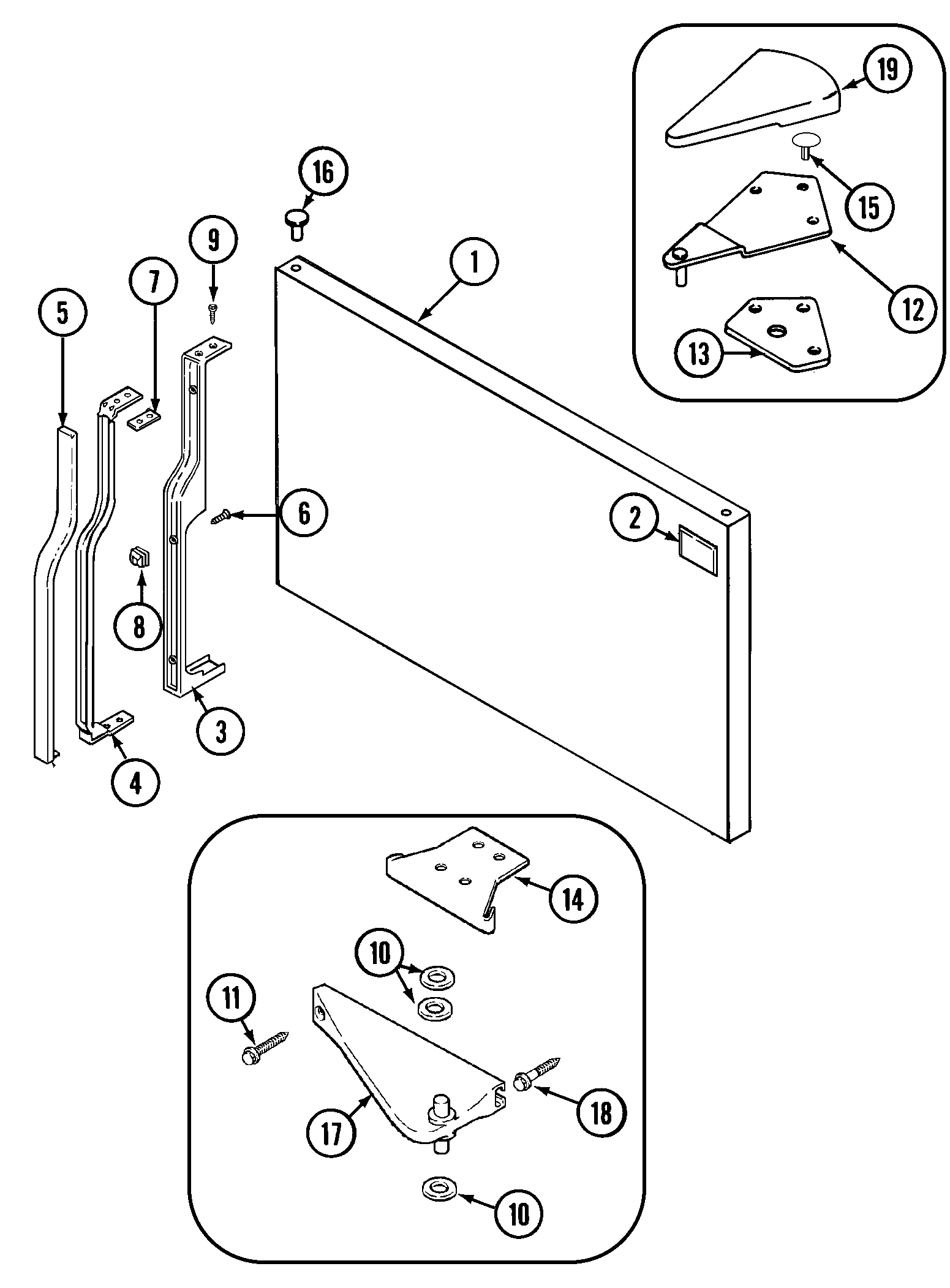 Freezer outer door