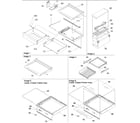 Amana ARS2367AB-PARS2367AB0 deli, shelves & crisper assy diagram