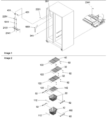 Freezer shelves & lights