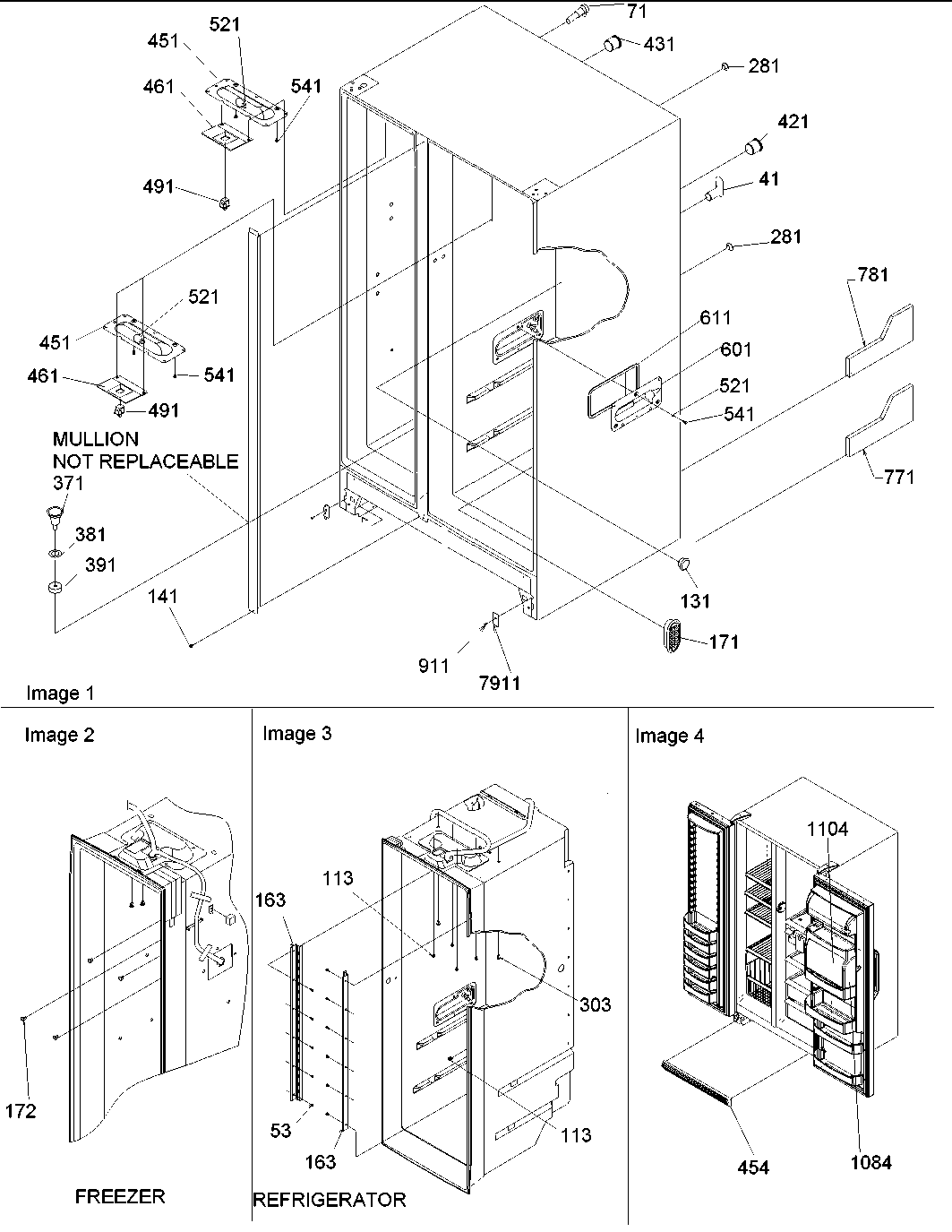 Cabinet parts & toe grille