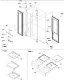 Lights, hinges, shelving