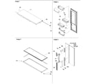 Amana ARS2365AW-PARS2365AW0 refr. door, trim & handles diagram