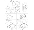 Amana ARS2365AW-PARS2365AW0 deli, shelves & crisper assy diagram