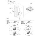 Amana ARS2365AW-PARS2365AW0 freezer shelves & lights diagram