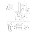 Amana ARS2365AW-PARS2365AW0 drain, rollers & evap assy diagram