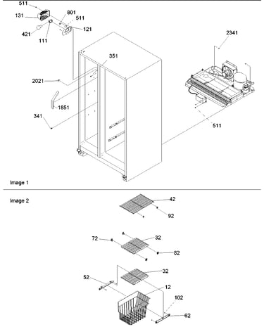Freezer shelves & lights