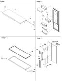 Refrigerator door, trim & handles