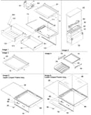 Deli, shelves, & crisper assy