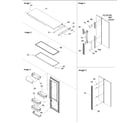 Amana ARS9167AC-PARS9167AC0 refrigerator door, trim and handles diagram
