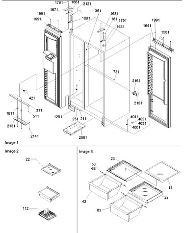 Refrigerator/freezer lights & hinges