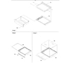 Amana DRS2662AC deli, shelves & crisper assy diagram