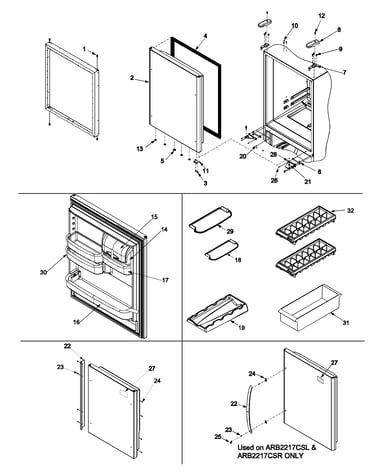 Refrigerator door