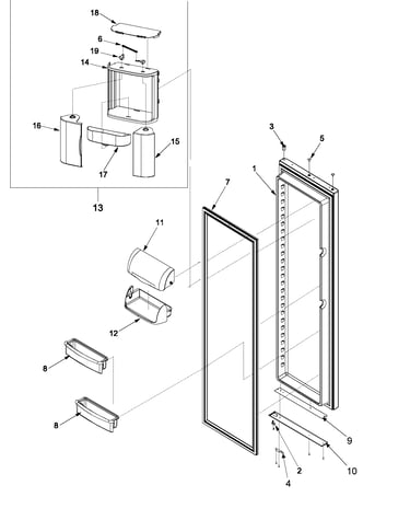 Refrigerator door