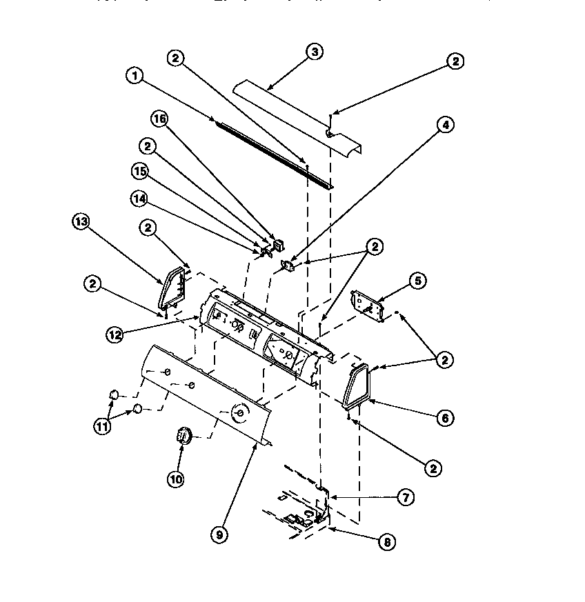 Graphic panel, control hood and controls