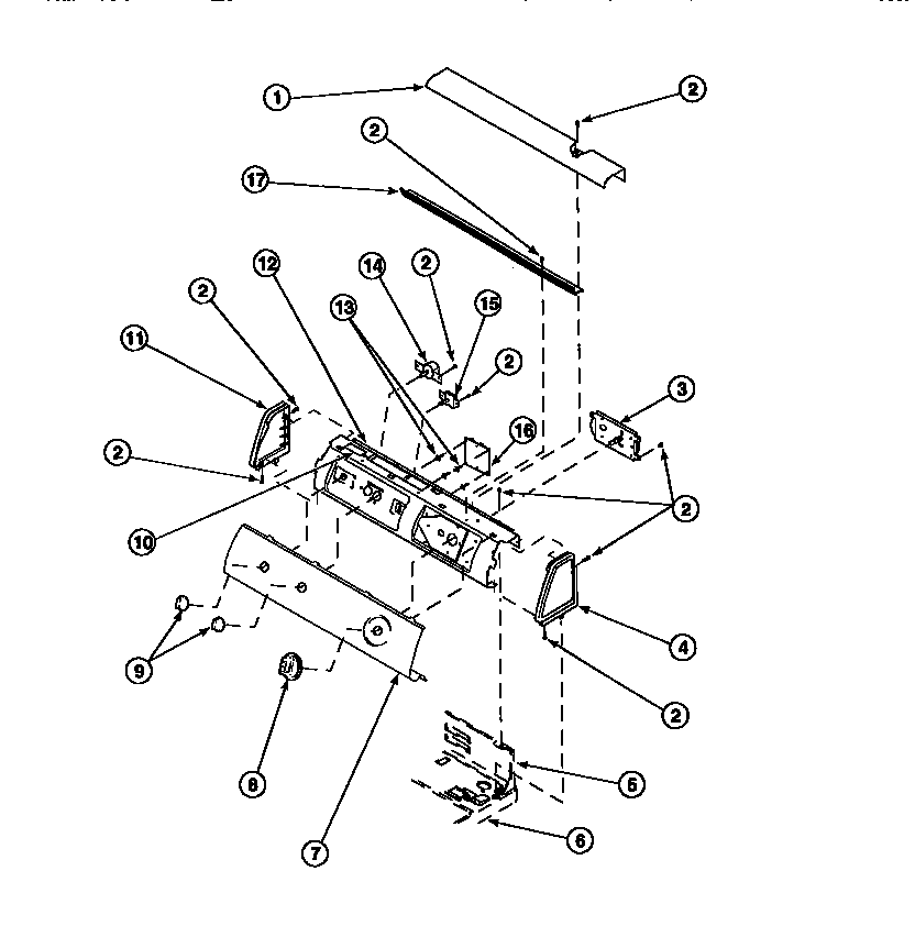 Graphic panel, control hood and controls
