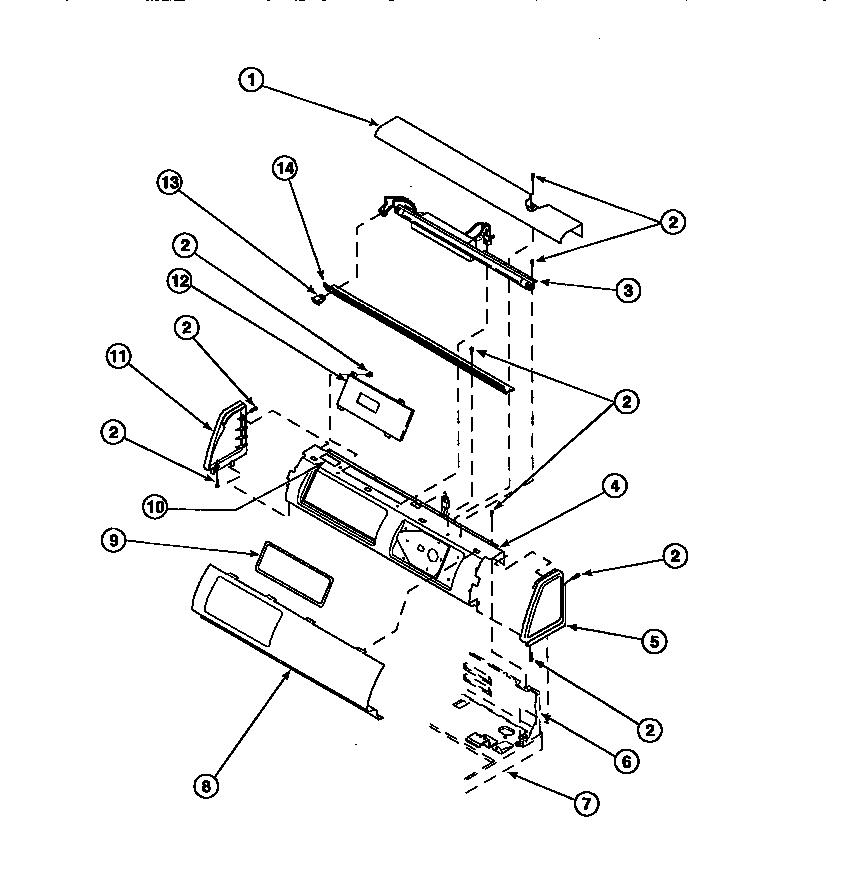 Graphic panel, control hood and controls