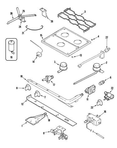 Top & gas controls