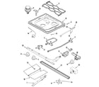 Amana ALY2289BDB top & gas controls diagram