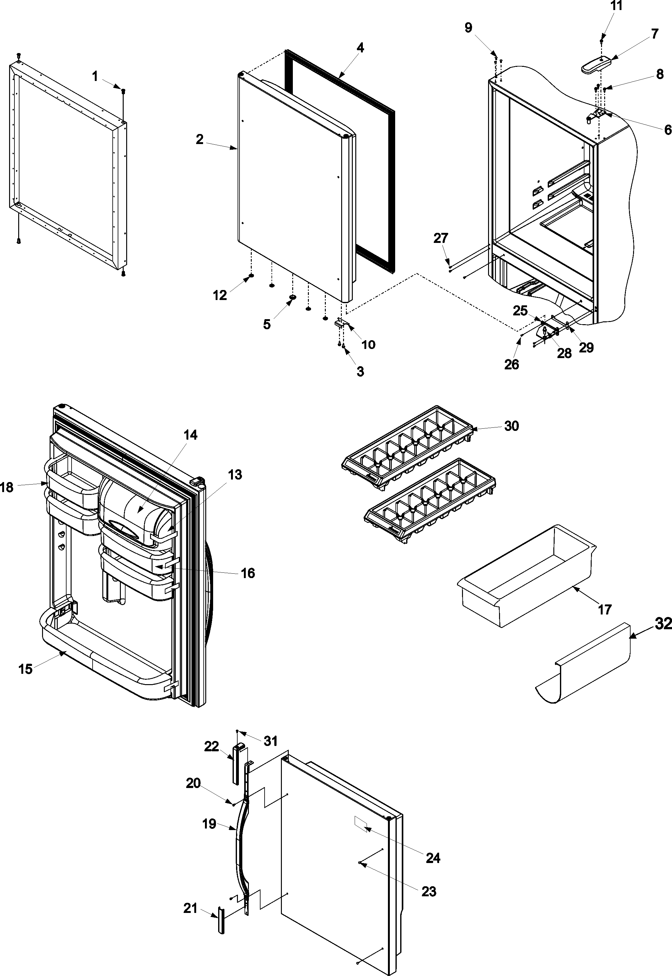 Refrigerator door