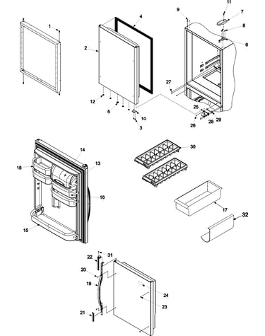 Refrigerator door