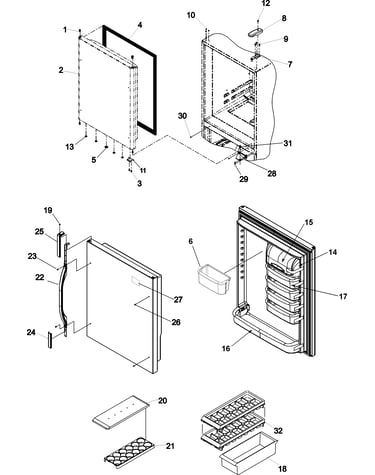 Refrigerator door