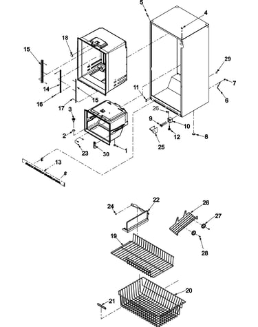 Interior cabinet & freezer shelving