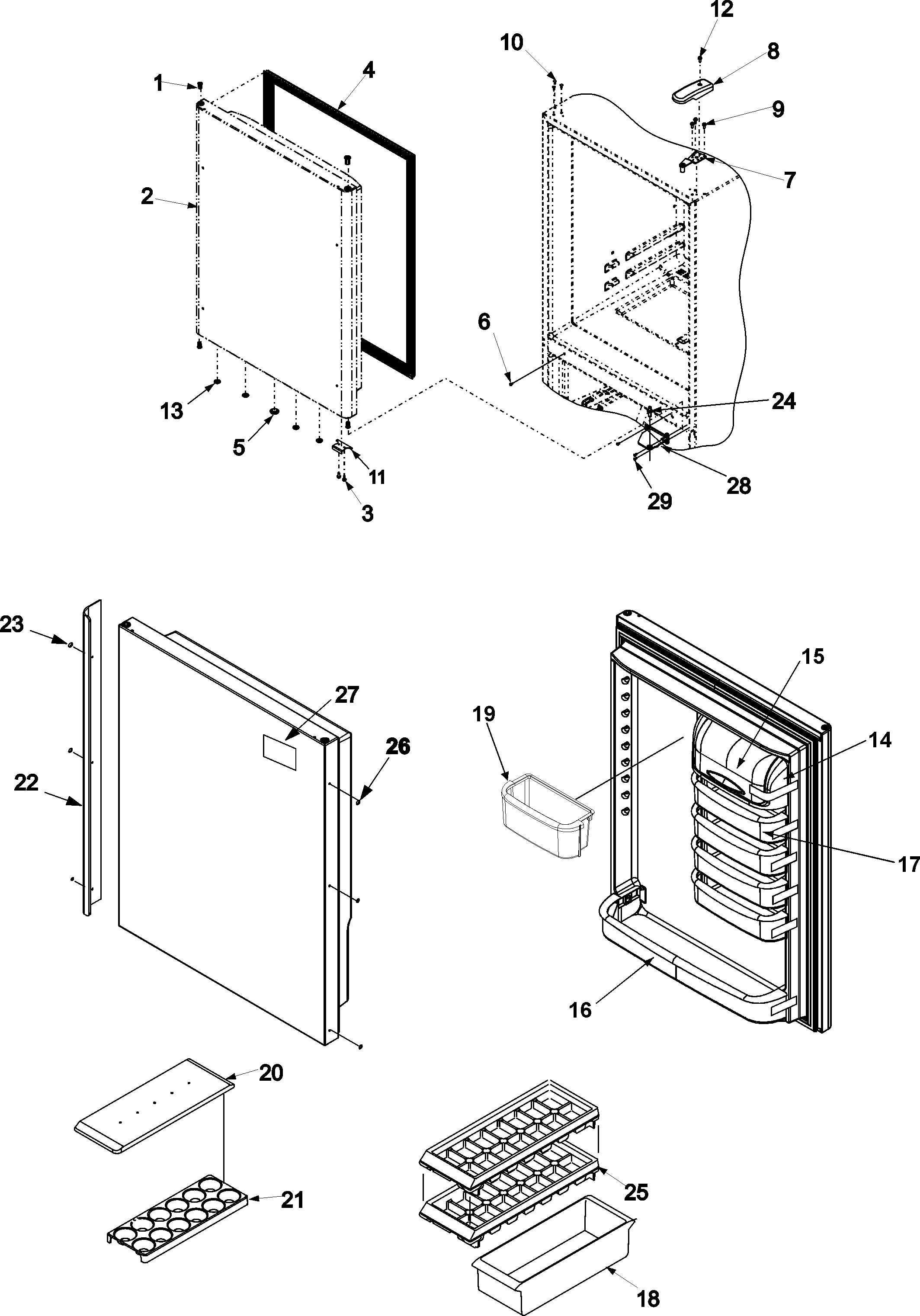 Refrigerator door
