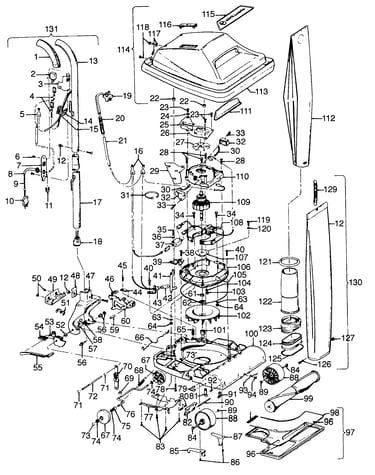 Motor, handle, mainbody, outerbag, hood