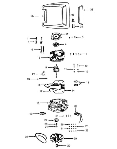 Motor assembly, hood