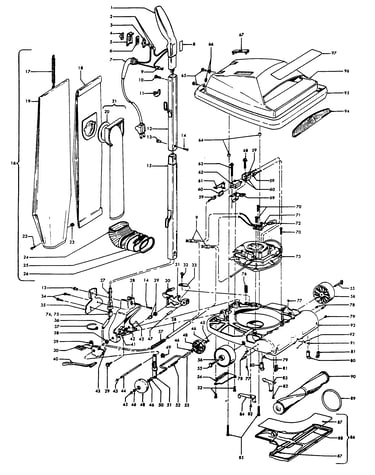 Agitator, handle, mainbody, outerbag