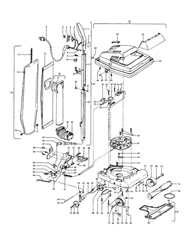 Handle, mainbody, outerbag, hood