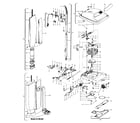 Hoover U4195001 handle, mainbody, outerbag, hood diagram