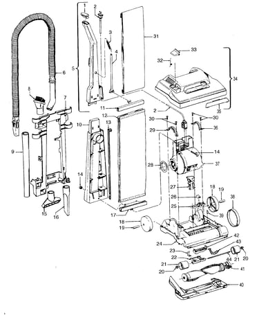 Mainbody, handle, outerbag