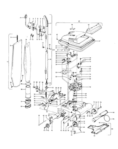 Handle, mainbody, outerbag, hood