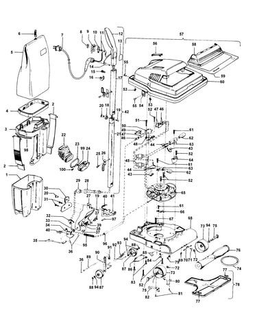 Agitator, handle, mainbody, outerbag