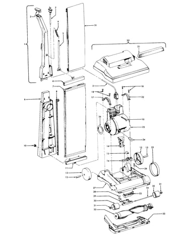 Handle, mainbody, outerbag, hood