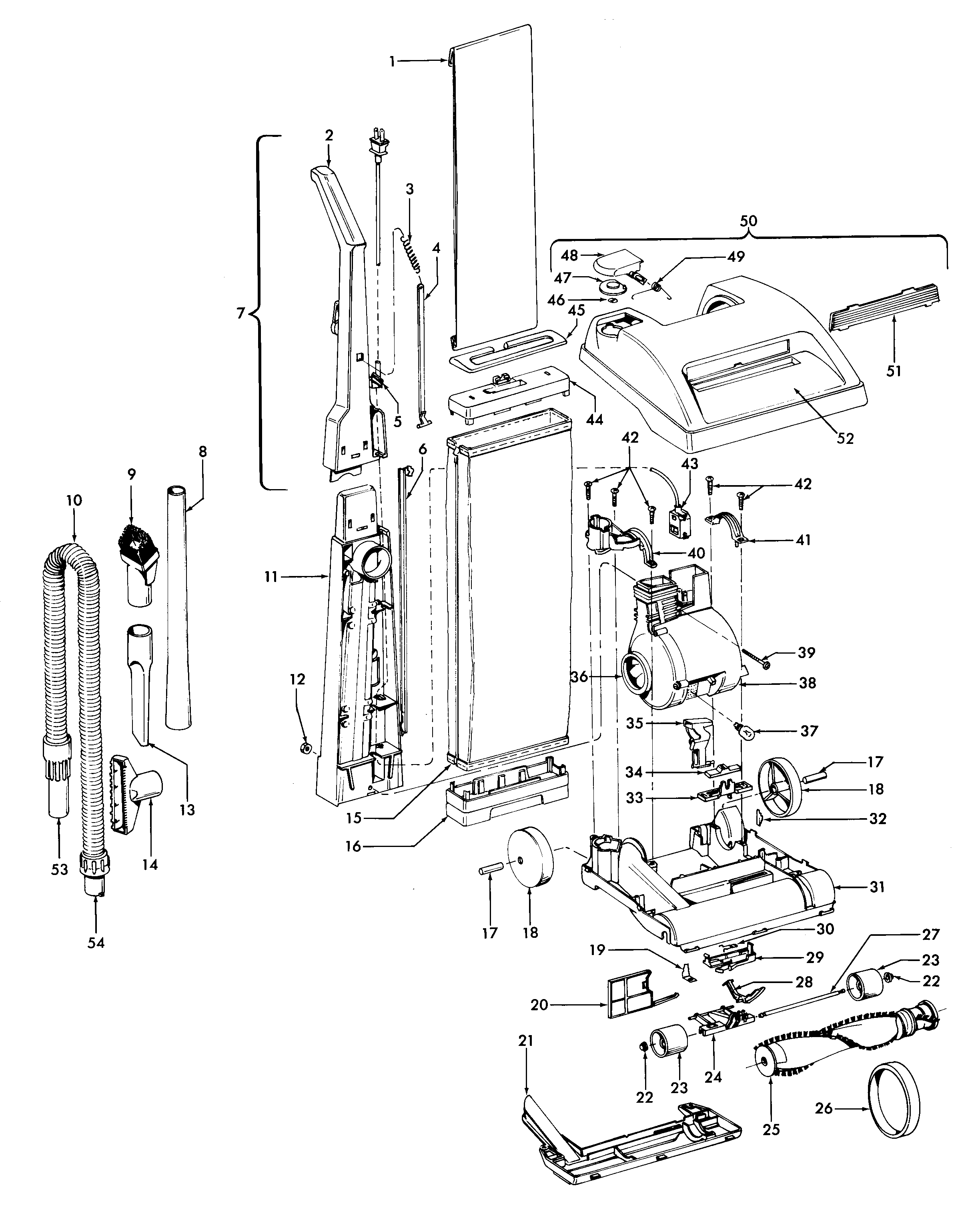 Mainbody, handle, outerbag