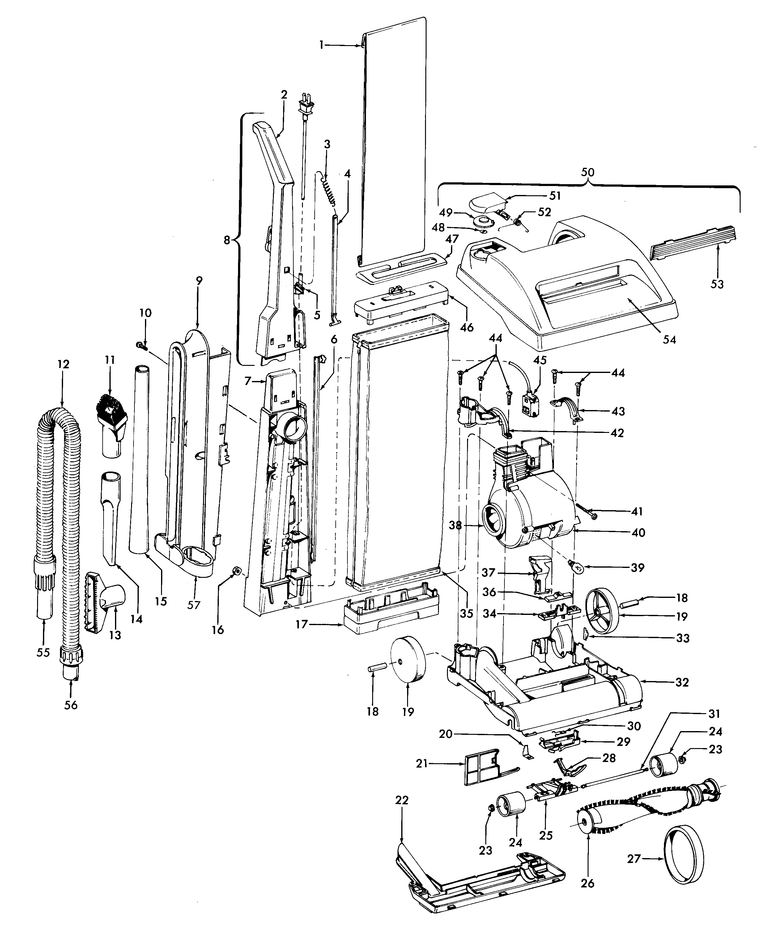 Mainbody, handle, outerbag