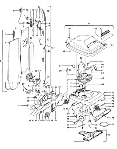 Handle, mainbody, outerbag, hood