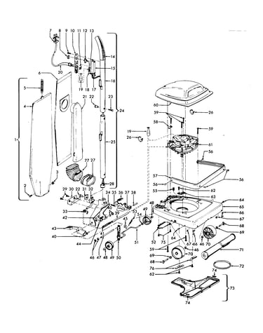 Handle, mainbody, outerbag, hood